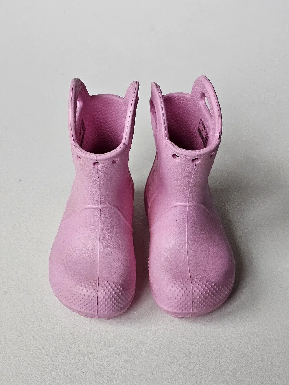 Crocs Handle It Rain Boots Pink Toddler Kids Size C6 Waterproof